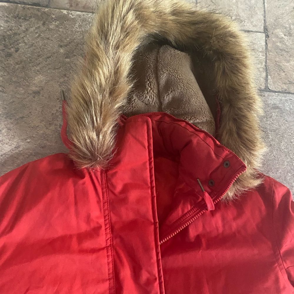 A New Day Hooded Coat Burnt Orange Sz XS NWT - Picture 6 of 7